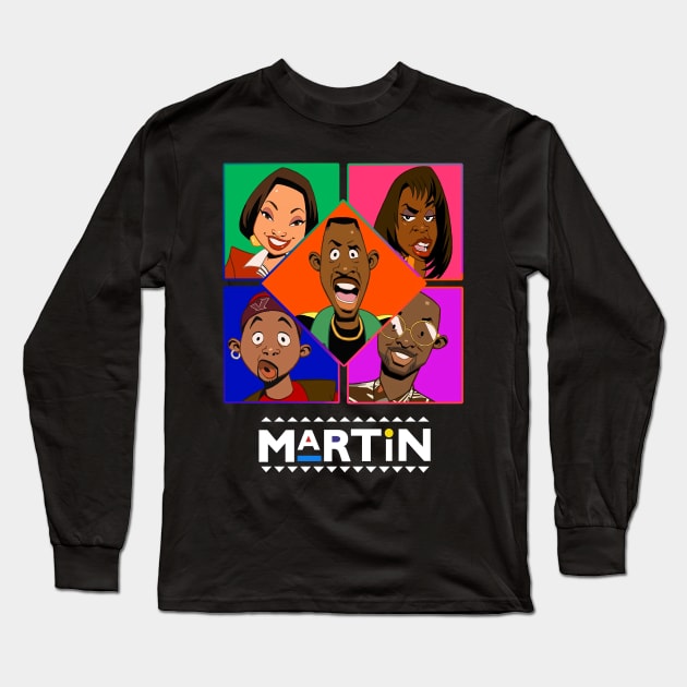 black tv show martin funny Long Sleeve T-Shirt by Jendralsambo